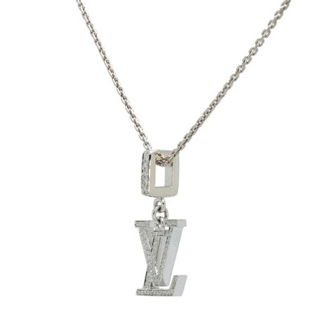 louis vuitton tag necklace|louis vuitton necklace with diamond.